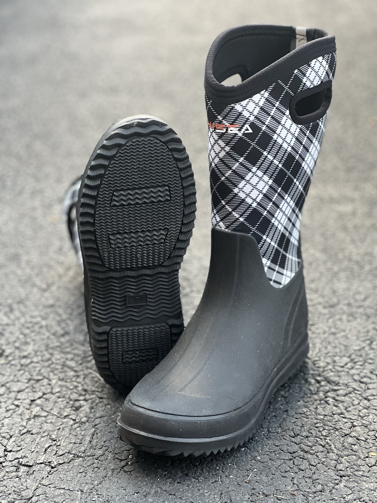 HISEA Women Boots Neoprene Insulated Waterproof Rain, Garden Boots Size 7 Women