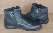 Propet Women Water Resistant Black Leather Ankle Boot Size 8.5 M