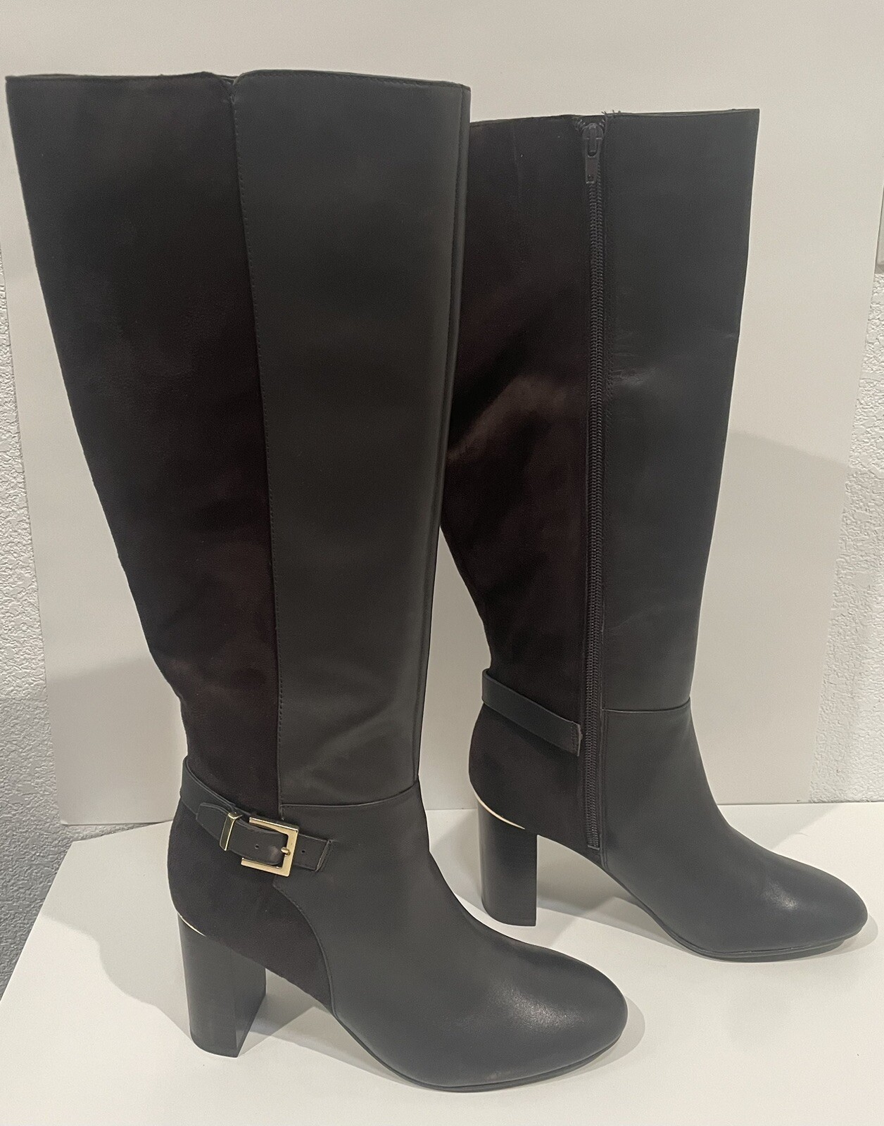 BANDOLINO BILYA DARK BROWN LEATHER WOMEN BOOTS SIZE 8.5