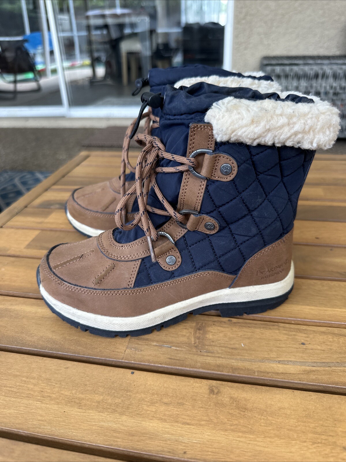Bearpaw Boots Girls Boots Snow Winter Bethany Leather Sheepskin Waterproof