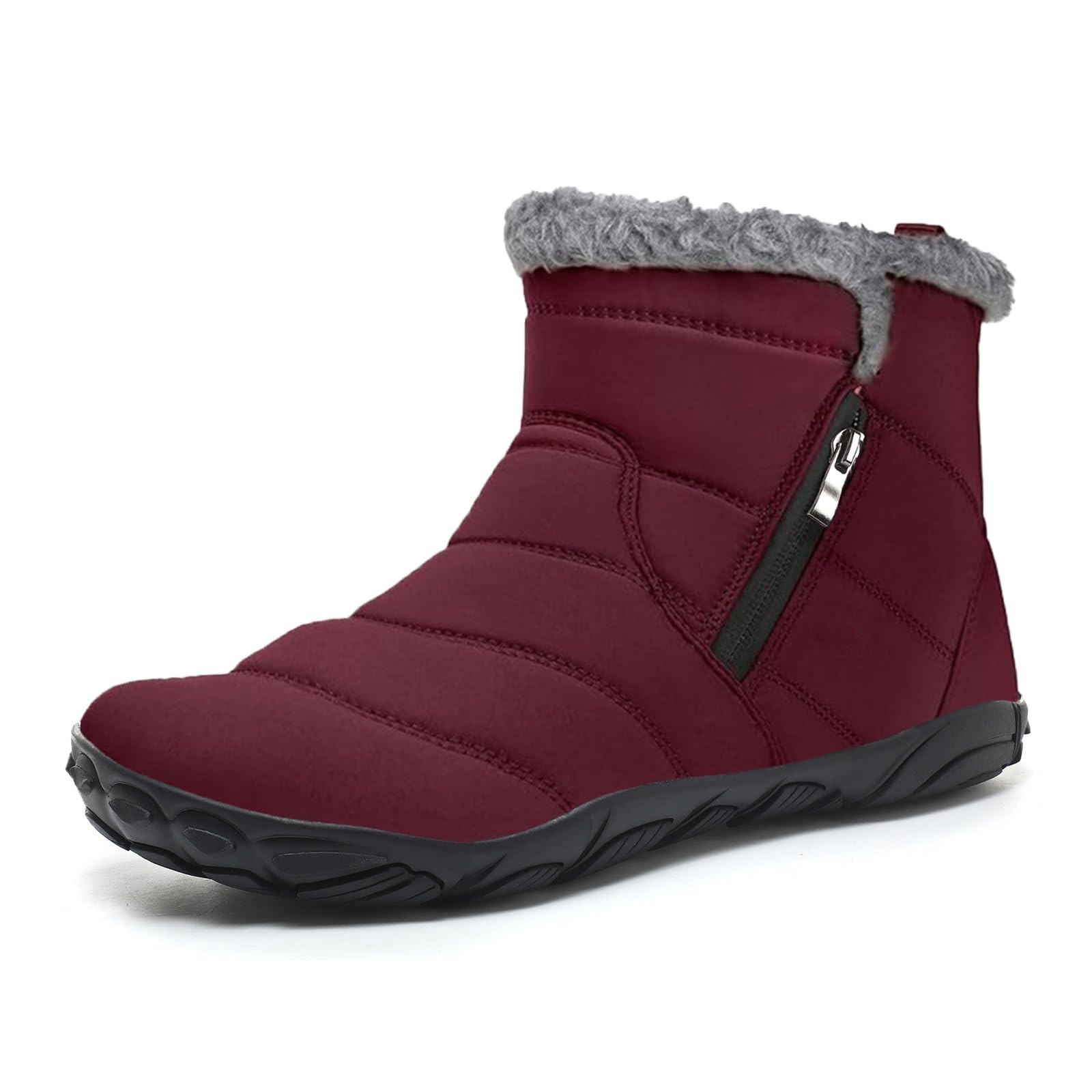 Barefoot shoes men women winter boots winter shoes snow boots burgundy EUR40