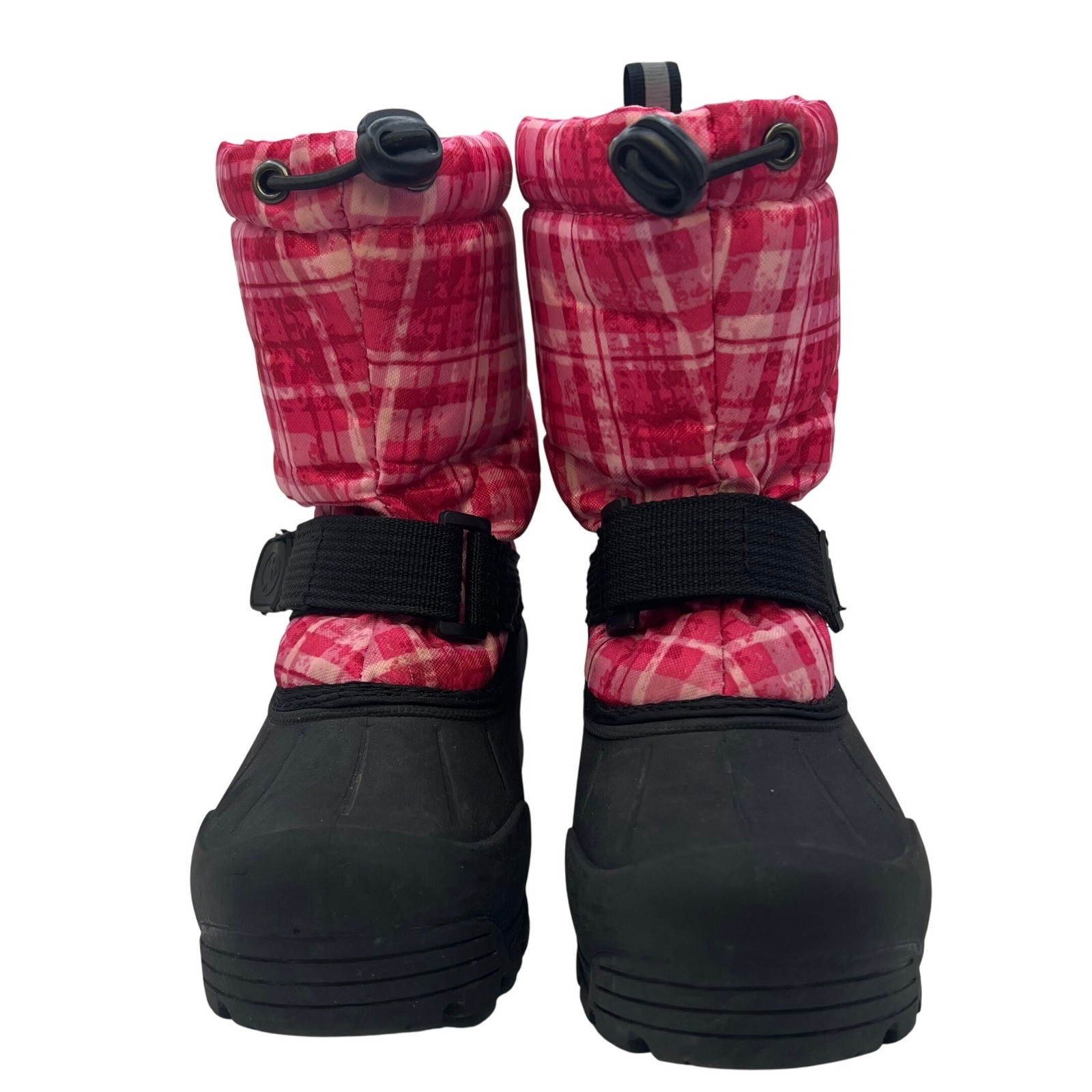 Northside Thermolite Kids Girls Pink Plaid Winter Snow Boots Size 11 Toddler