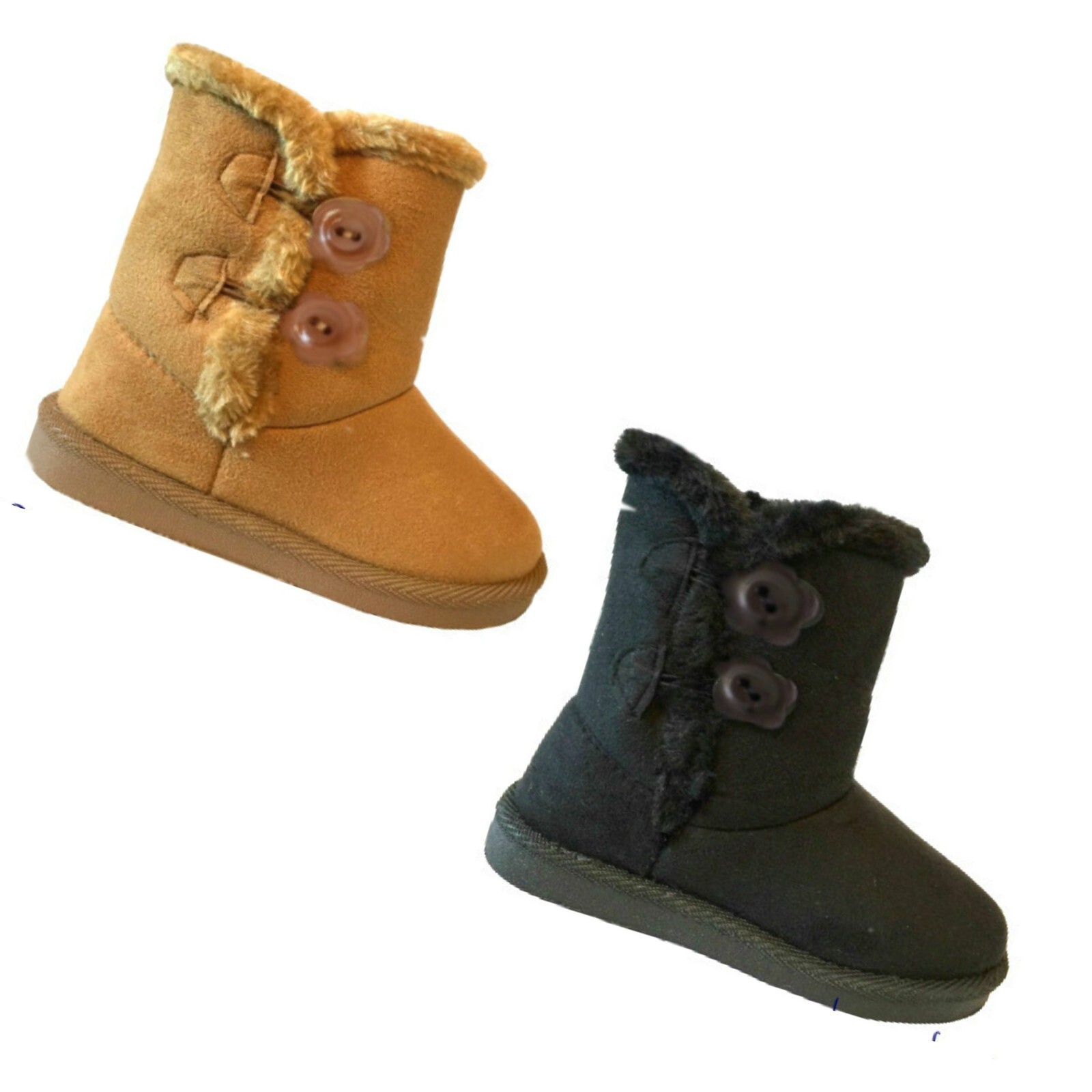 Toddler Girls Buttons Boots Size 8 New