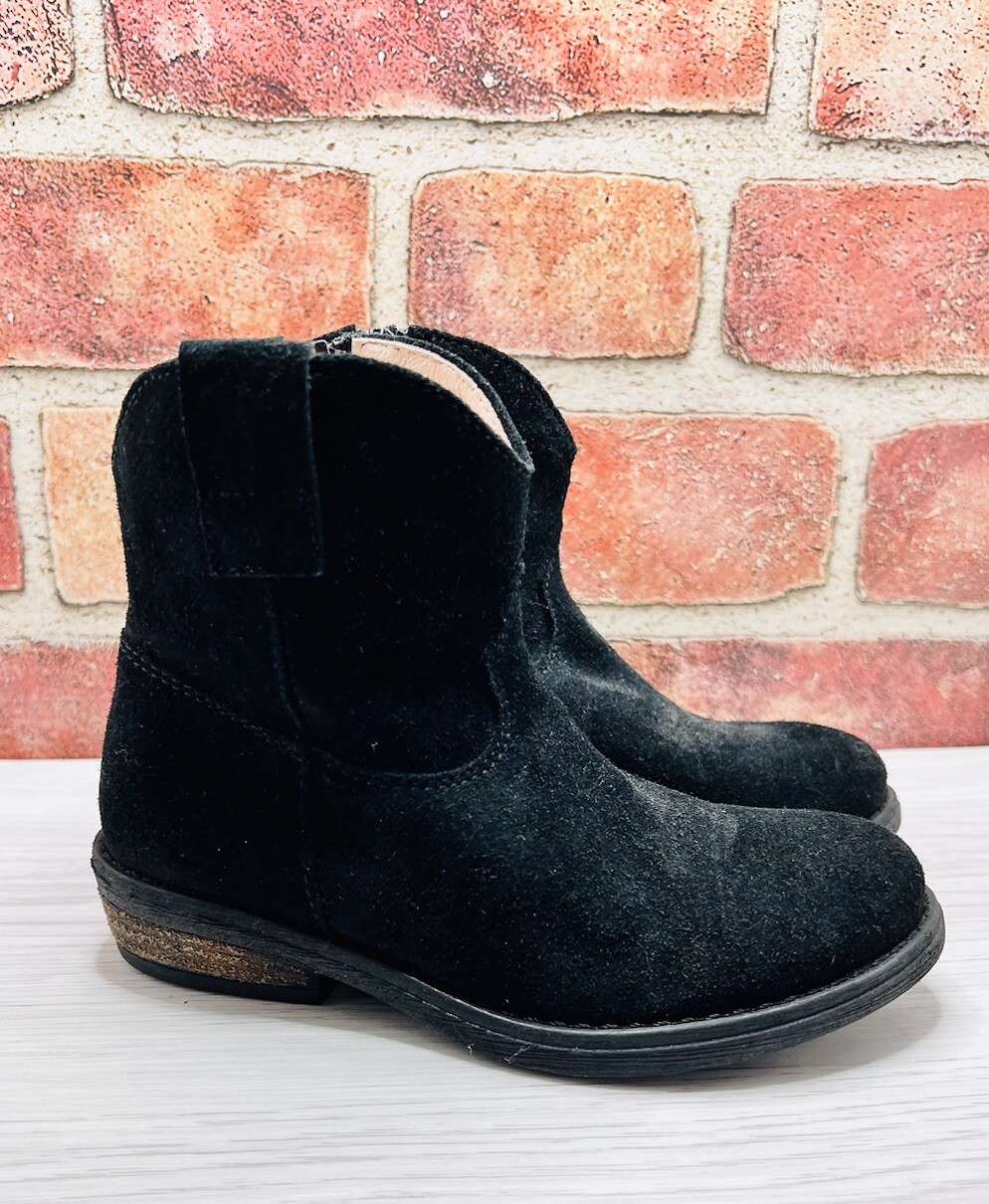 Michael Pasinkoff Girls Boots 26 Eur 9 US Italy Suede Toddler Heel Zip Slip