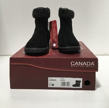 Canada WeatherGear Little Girls Boots Carmen Style in Black size 1M