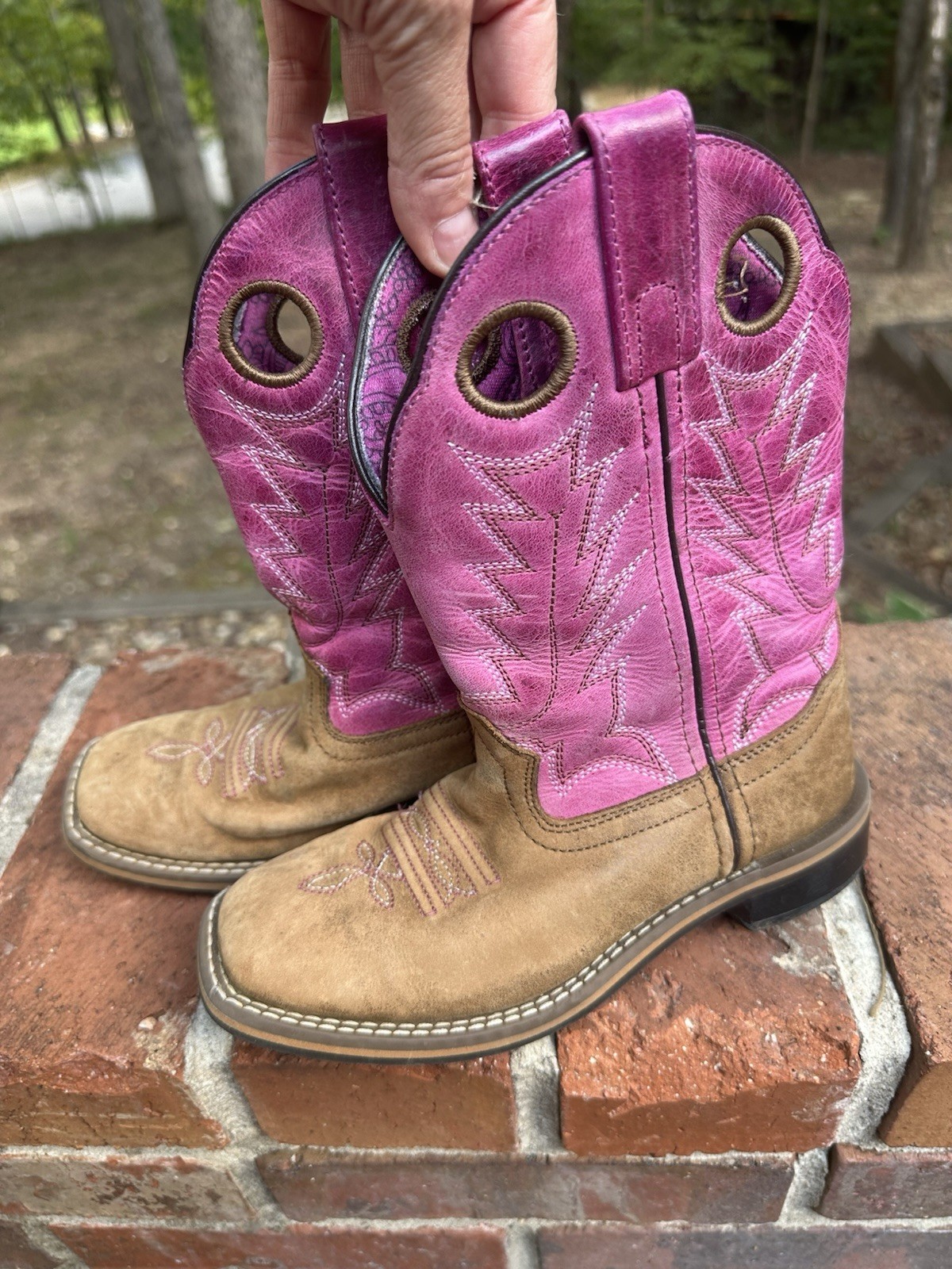 Shyanne Youth Girls Boots Western Size 13 Pink Leather
