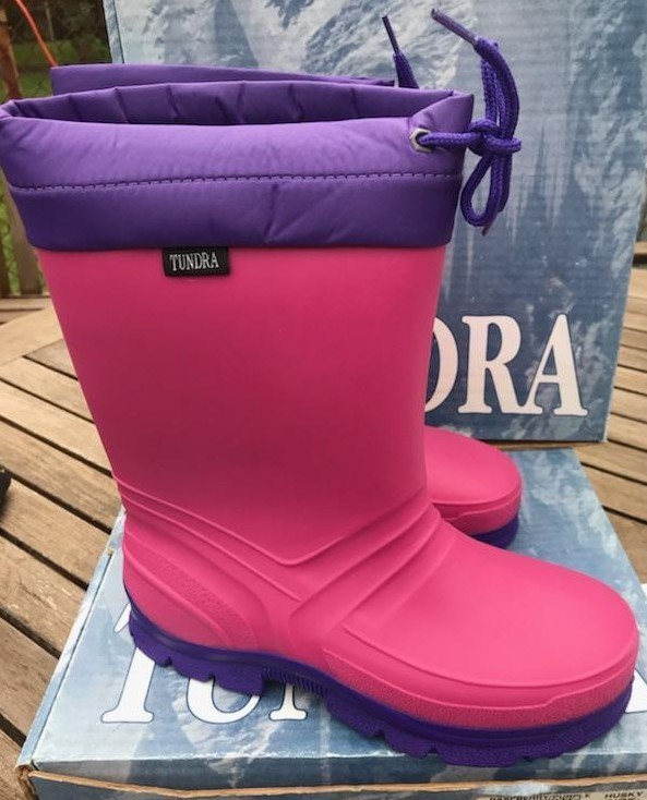Girls Winter Snow Boots Waterproof  Raspberry/Purple  Size Youth Girls Size 5