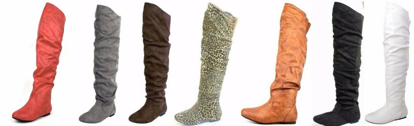 Women’s Comfort Over The Knee Thigh High Flat Heel Slouch Boot Shoes Sz 5-10