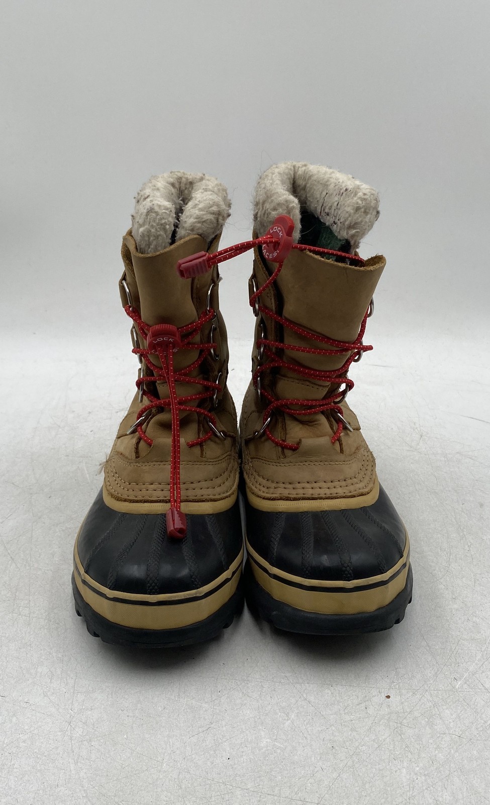 Sorel Womens Caribou NL1005-280 Brown Waterproof Lace-Up Snow Boots Size 5