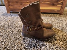 Blowfish Malibu Brown Ankle Girls Boots Size 3Y