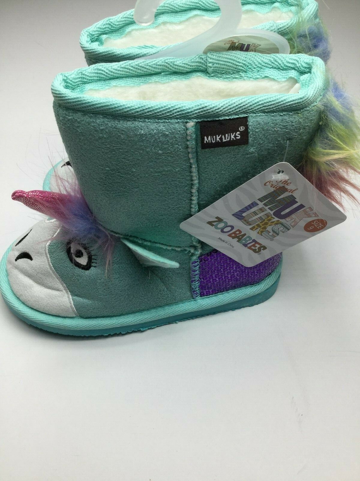 The Original MUK LUKS Zoo Babies Girls Unicorn Boots New Without Box
