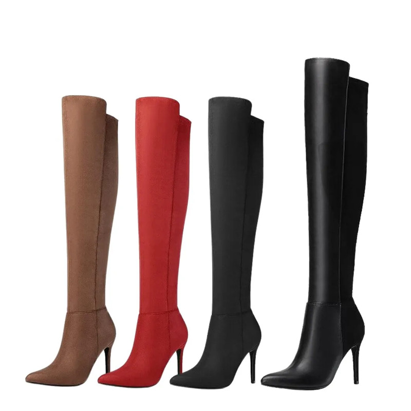 Women’s Over The Knee Boots Stretch Stiletto Sexy Thigh High Boots