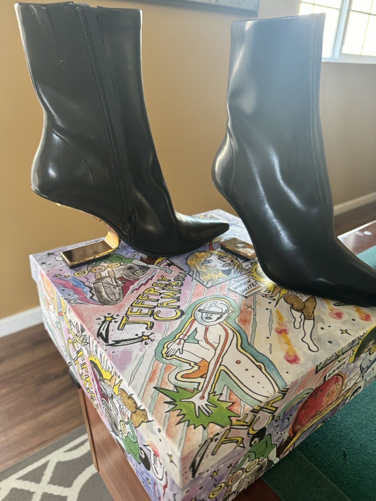 New With Box! Jeffrey Campbell Oath Heels, Black,  Size 8