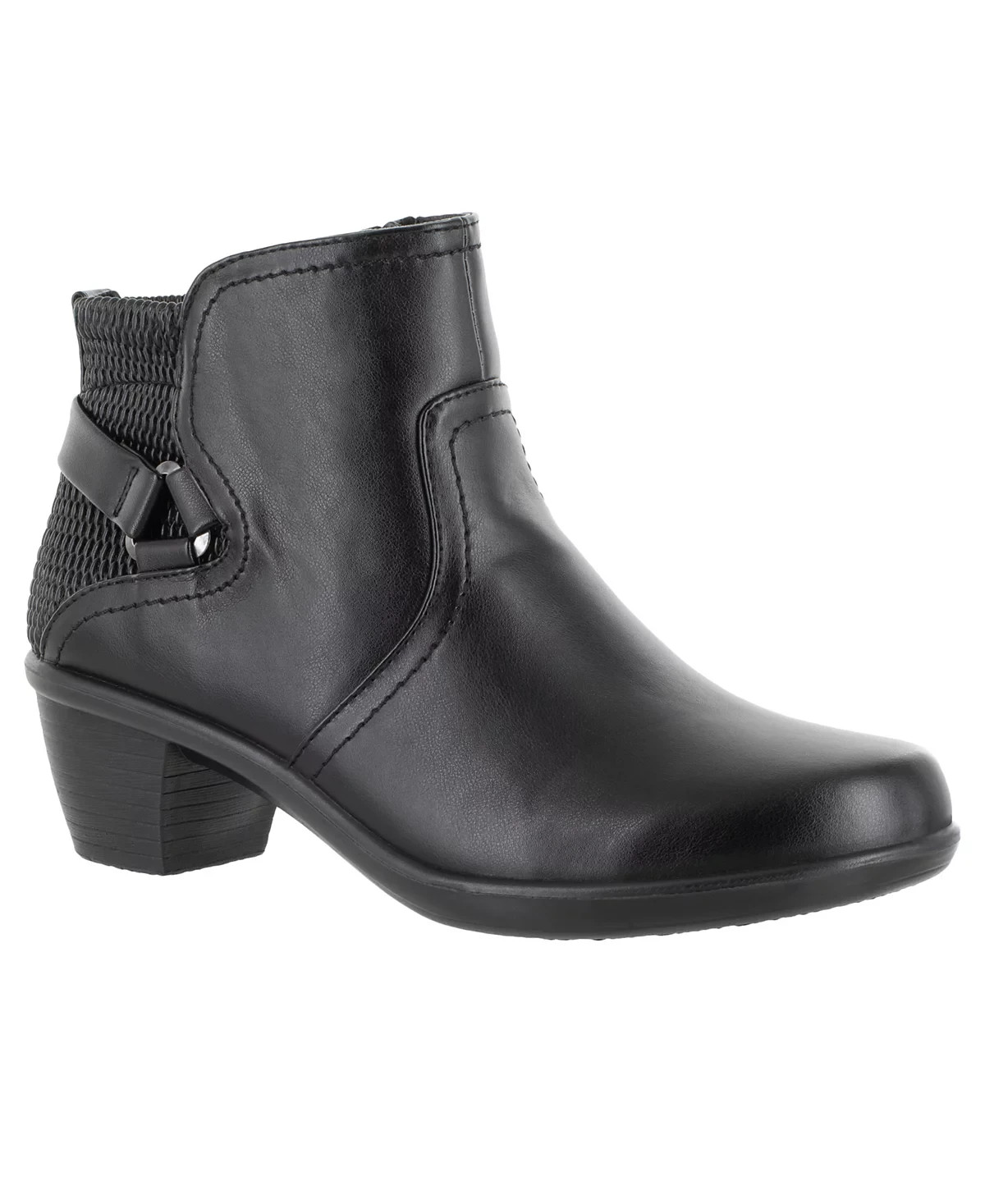 Easy Street Dawnta Women’s Boot Black Pleated Size 7W