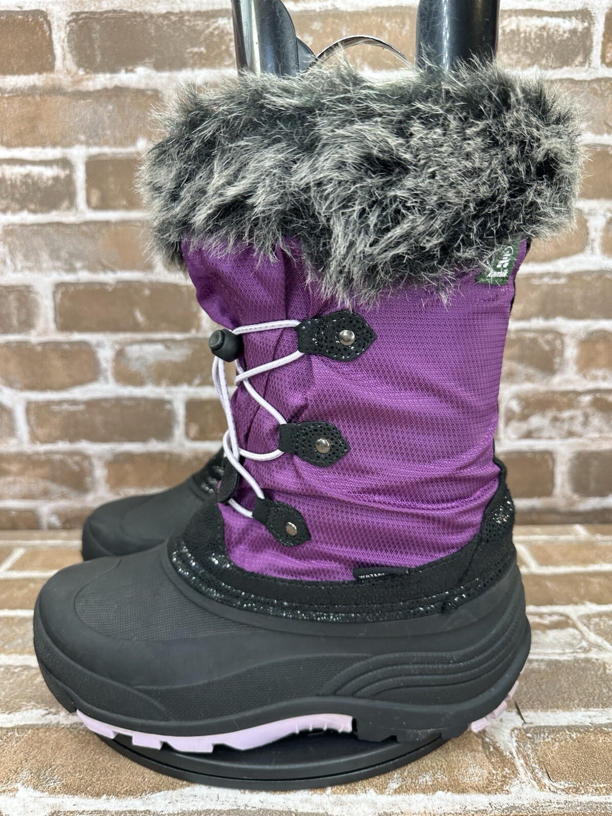 Kamik Powdery 2 Waterproof Lined Winter Snow Boots Purple Girls Youth Size 6