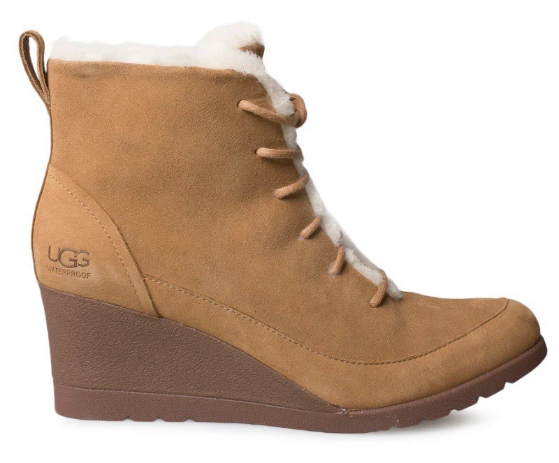 UGG BRIDGIT WOMEN ANKLE BOOTS SUEDE CHESTNUT US 9.5/UK 7.5/EU 40.5
