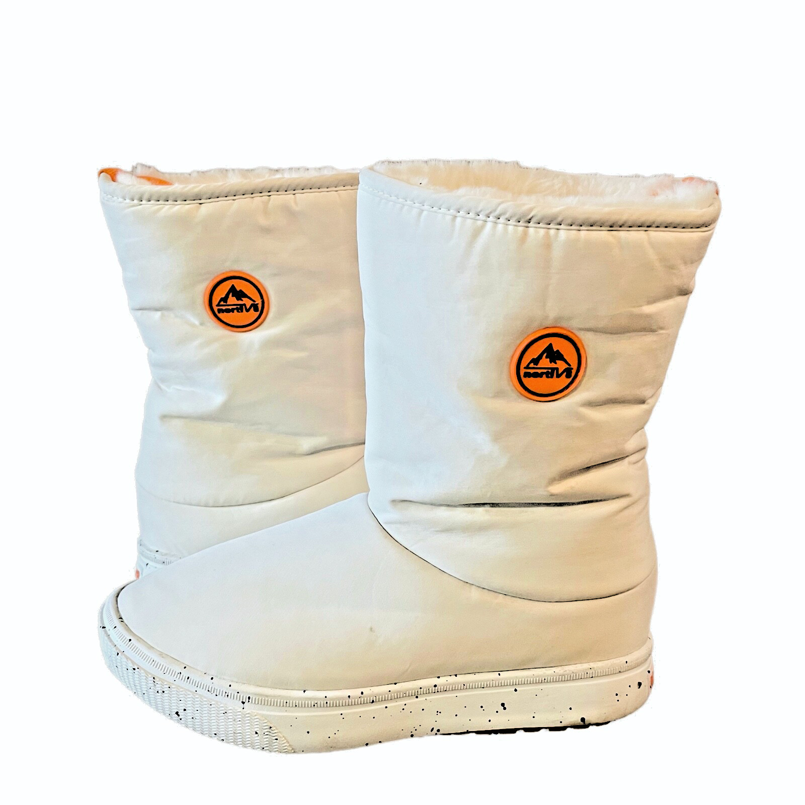 Nortiv8 Womens Cold Weather Slip On Boots Size 6 White