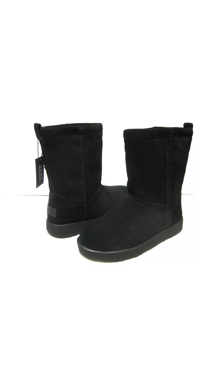 UGG CLASSIC SHORT WATERPROOF WOMEN BOOTS SUEDE BLACK US 7.5/UK 5.5