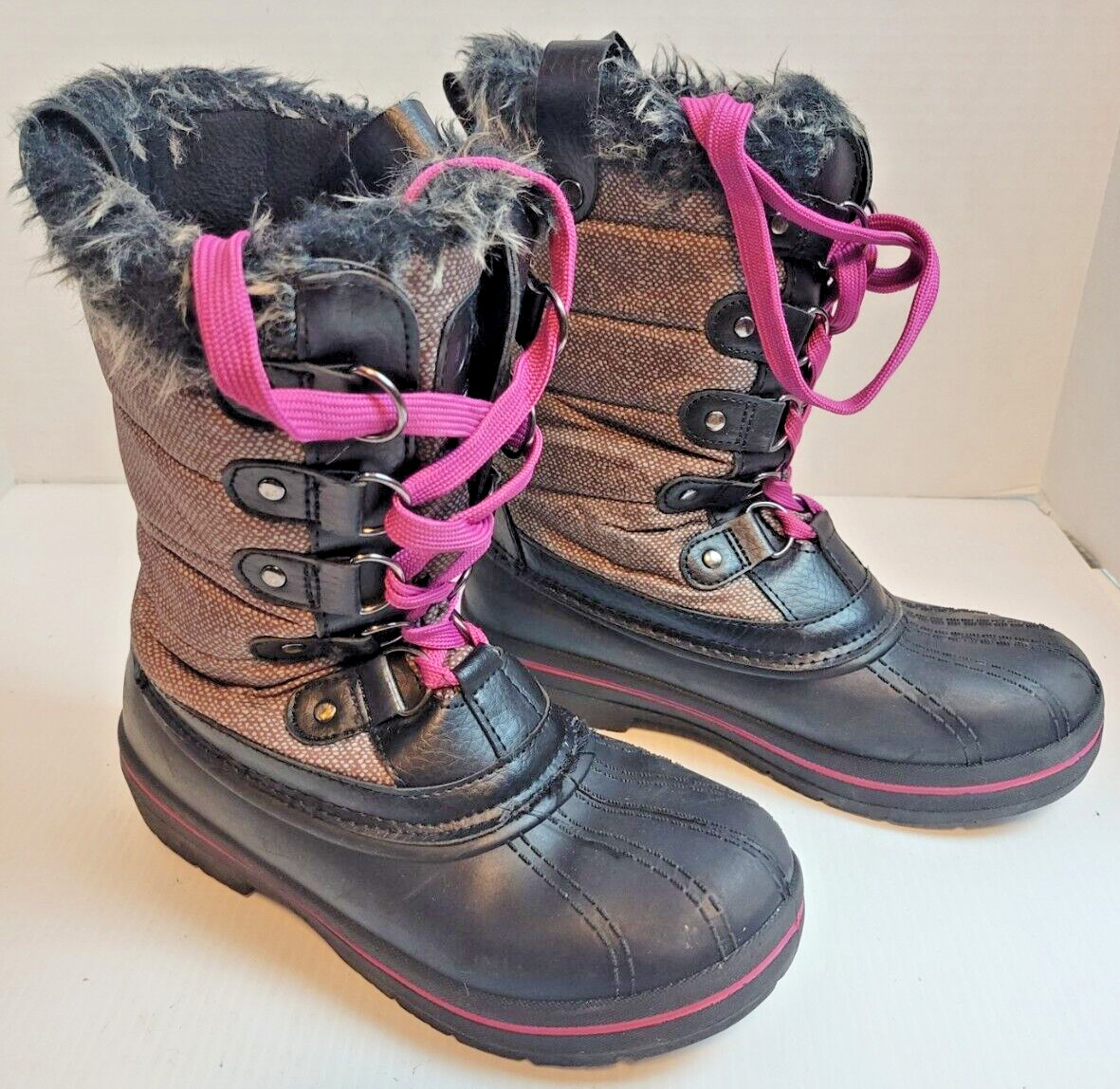 Girls Winter Boots DSG 3M Thinsulate Brown & Black Size 5