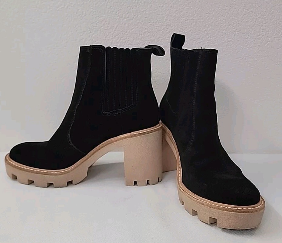 Gianni Bini Black Suede Women Boots Size 8