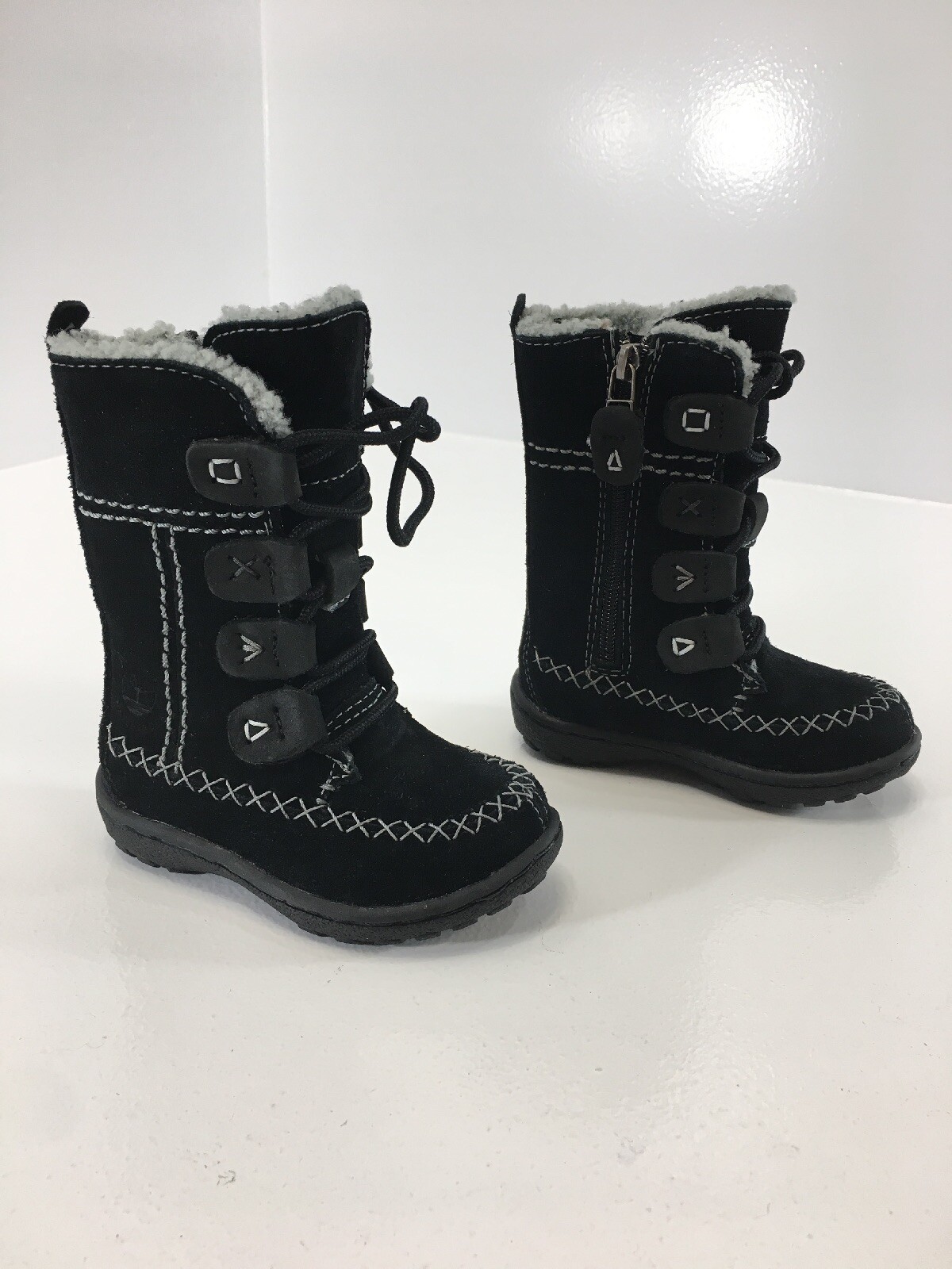 Timberland Toddler Girls Winter Boots Waterproof Color Black Size US:4.5 NEW #