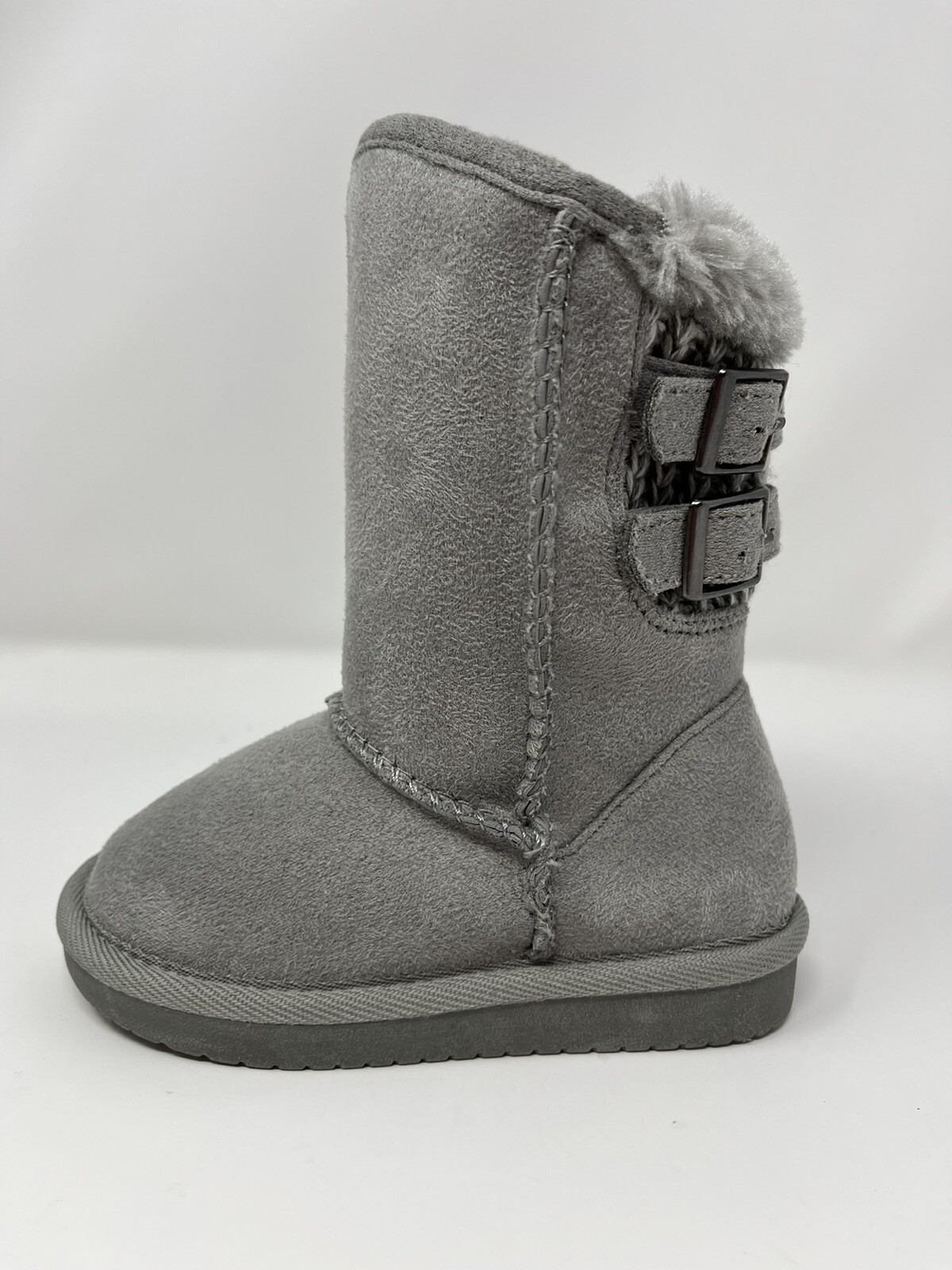 FITORY Girls Boots, Gray,  Size Toddler 7.0 New