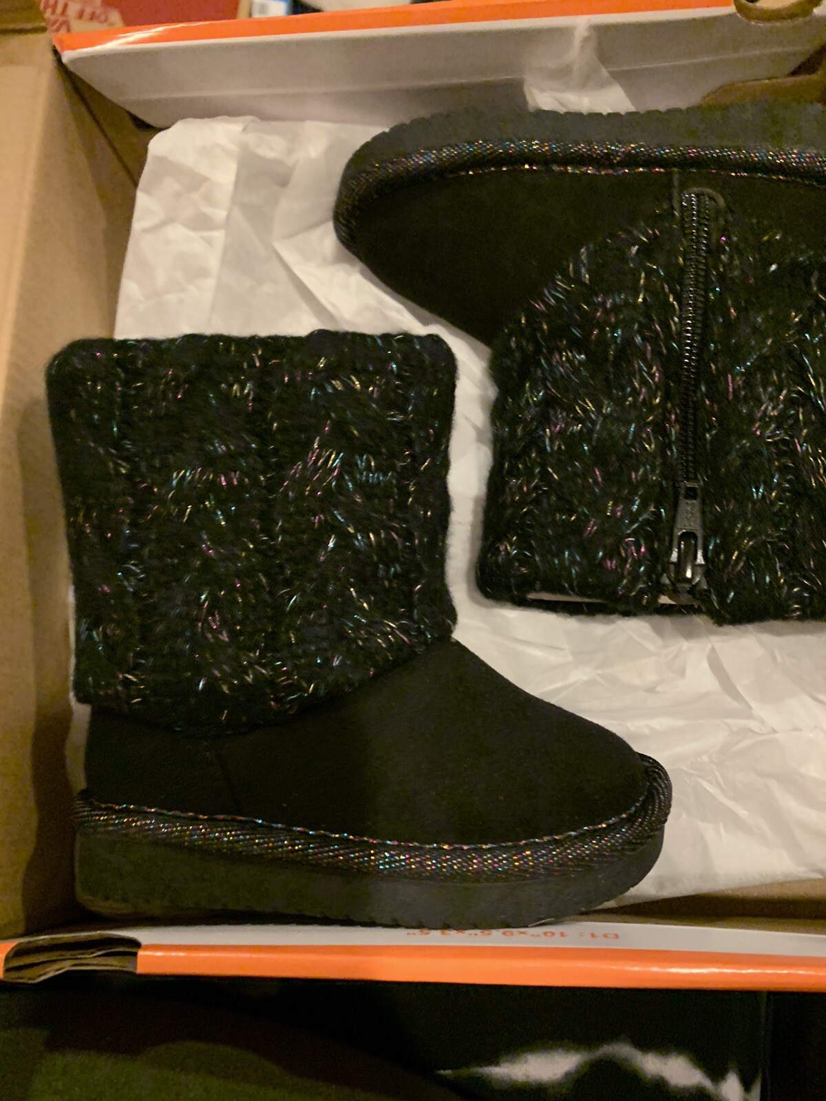 Jumping Beans Reagann Toddler Girls Winter Boots Black Size 5  New In Box