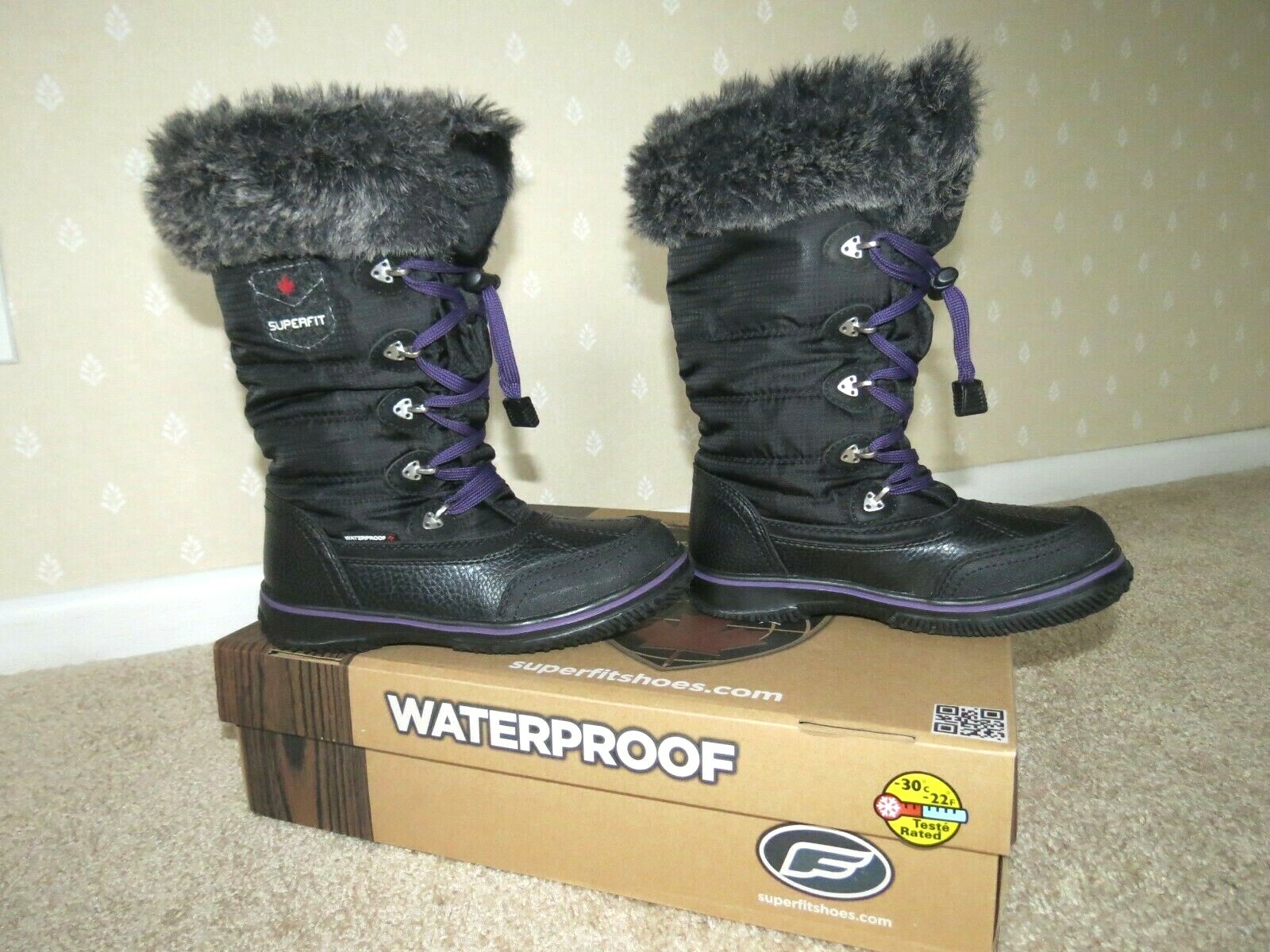 **Superfit Waterproof Winter Boots Big Girls size 3 Youth**