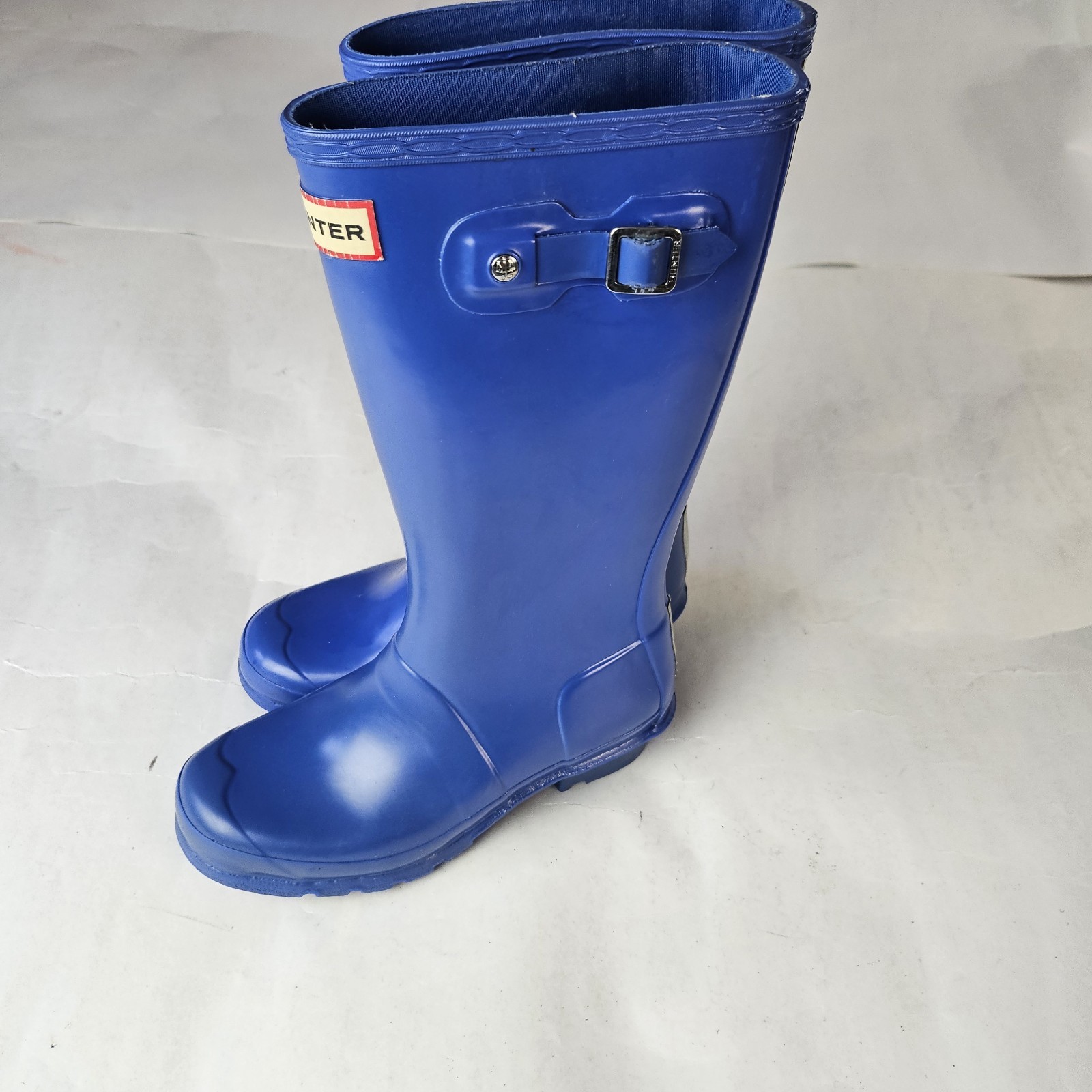 Hunter Boots Youth Girls Size 3 Boots Blue Size 3B/4G Tall Rubber Rain Boots