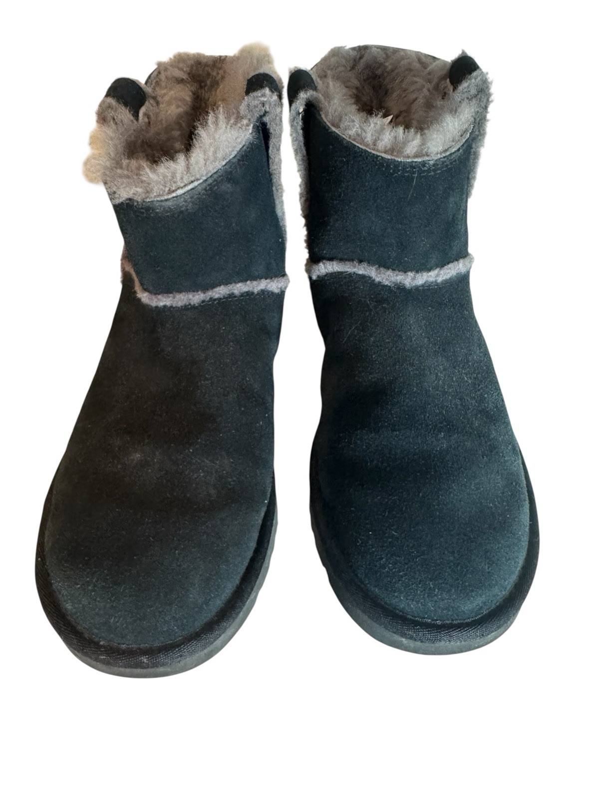 UGG CLASSIC MINI SPILL SEAM WOMEN BOOTS SUEDE BLACK US 9