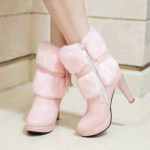 Waterproof High Ankle Fur-lined Women Boots Winter Snow Boots Winter Women Shoes