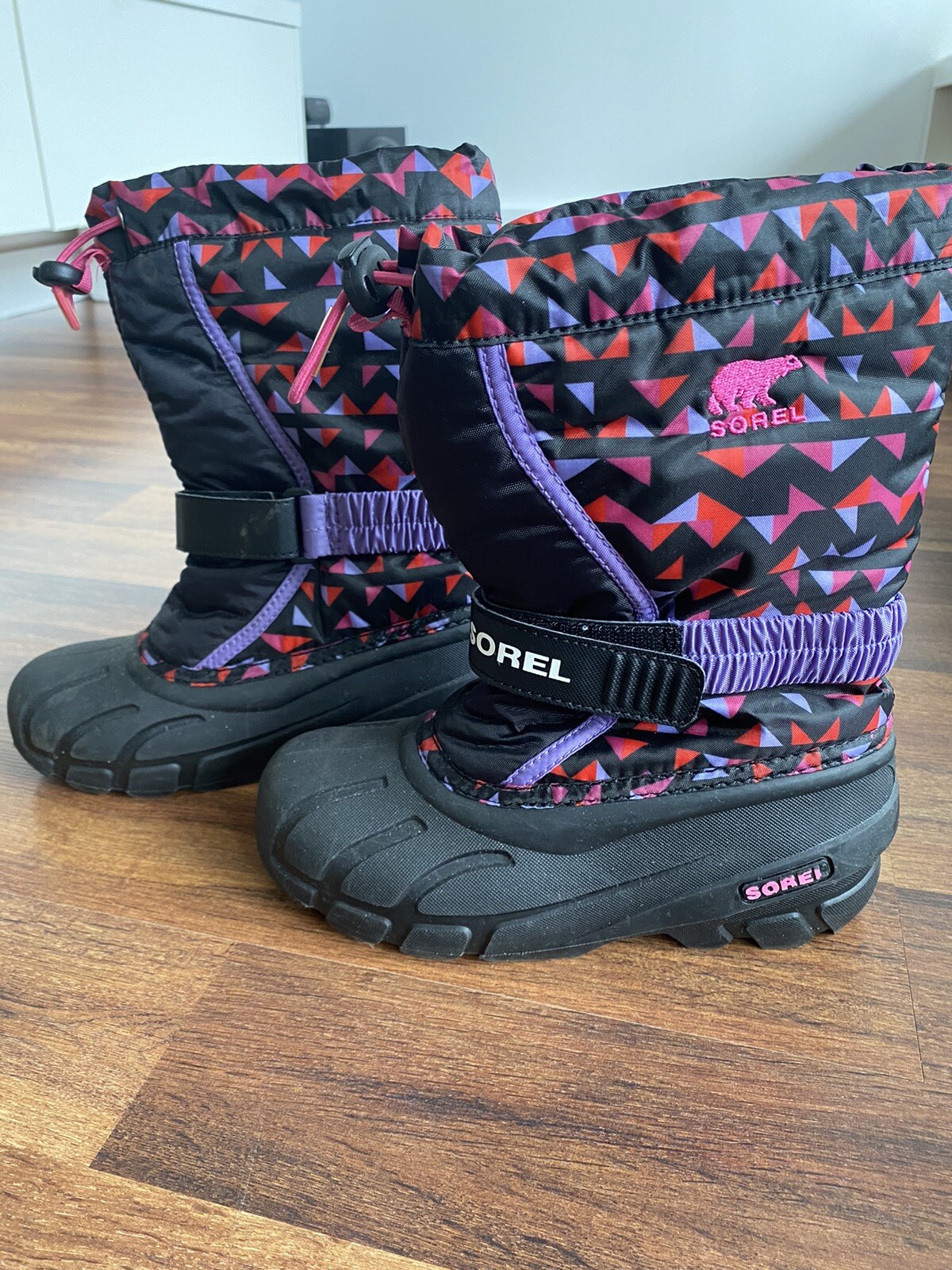 New Sorel Youth Flurry Girls Winter Boots Pink Rouge Blush Rose Sz 4 UK 3 EUR 35