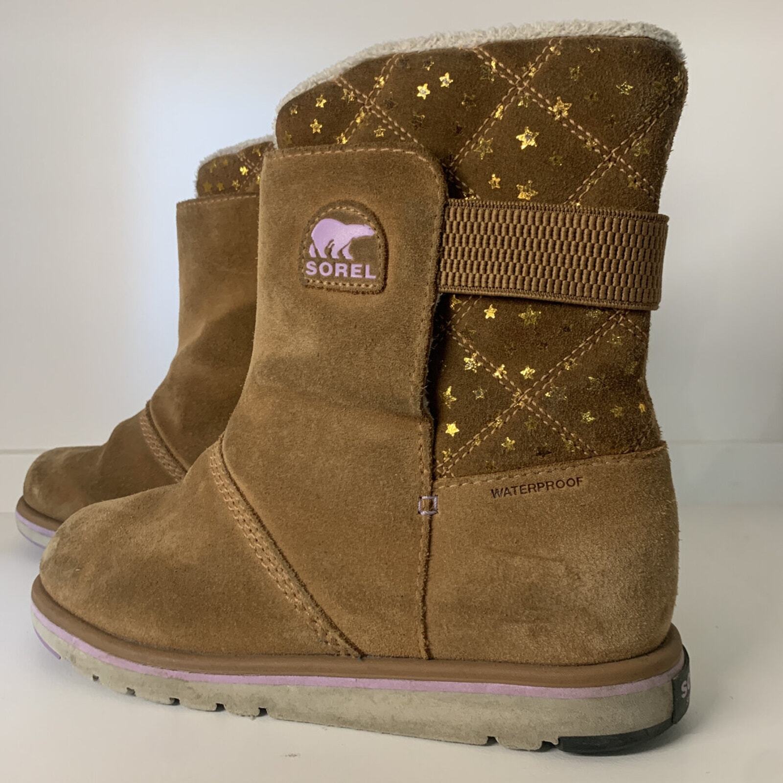 Sorel Girls Winter Boots 5 Waterproof Chestnut