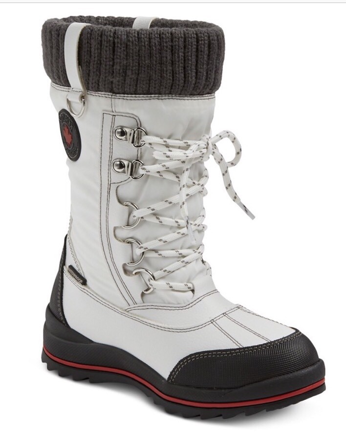 New Storm By Cougar Girls Winter Boots SZ 2M Ivory Gray Kids
