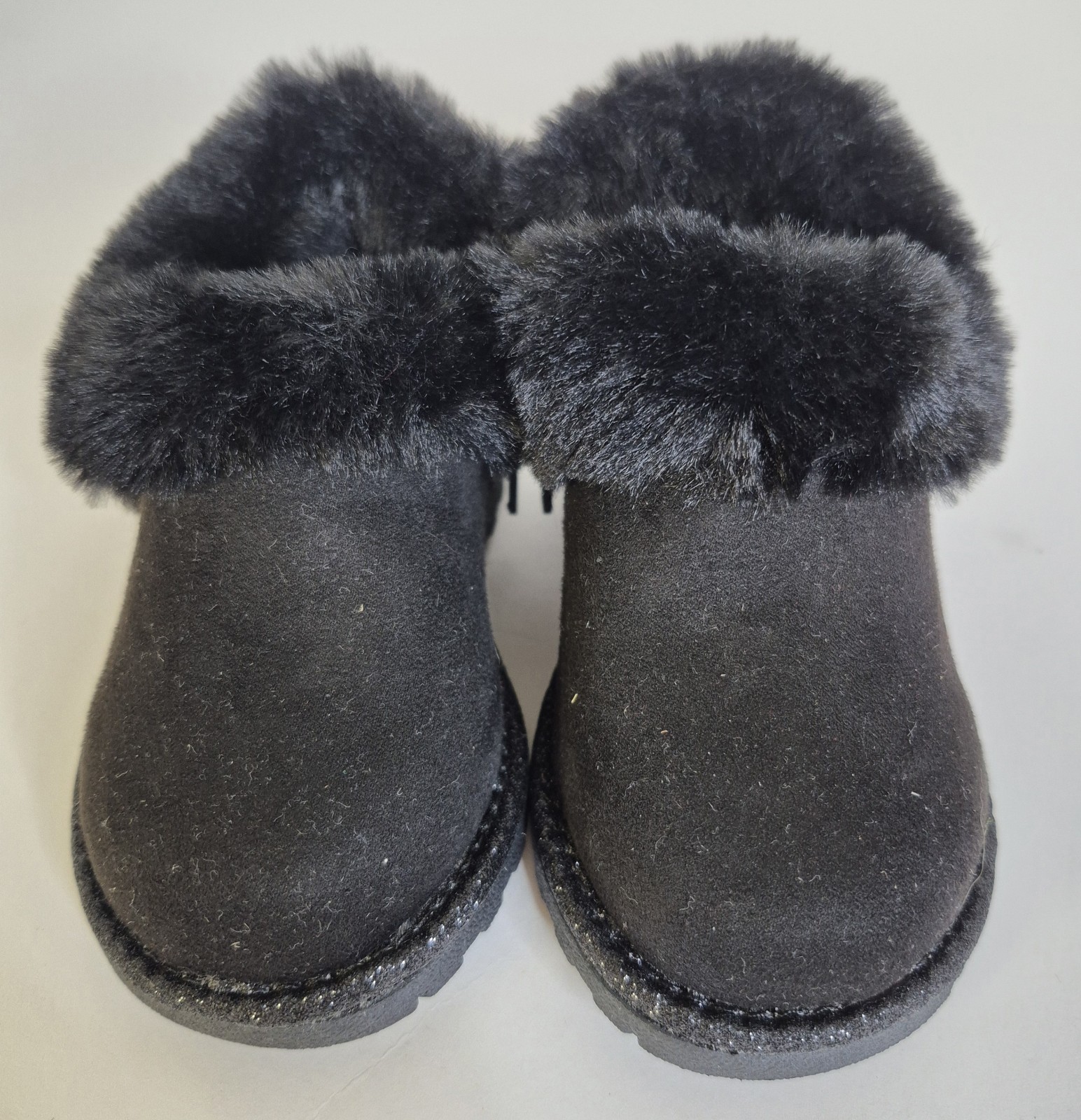 Makalu California Toddler Black Fur Lined Zip Up Winter Ankle Girls Boots Sz 5M