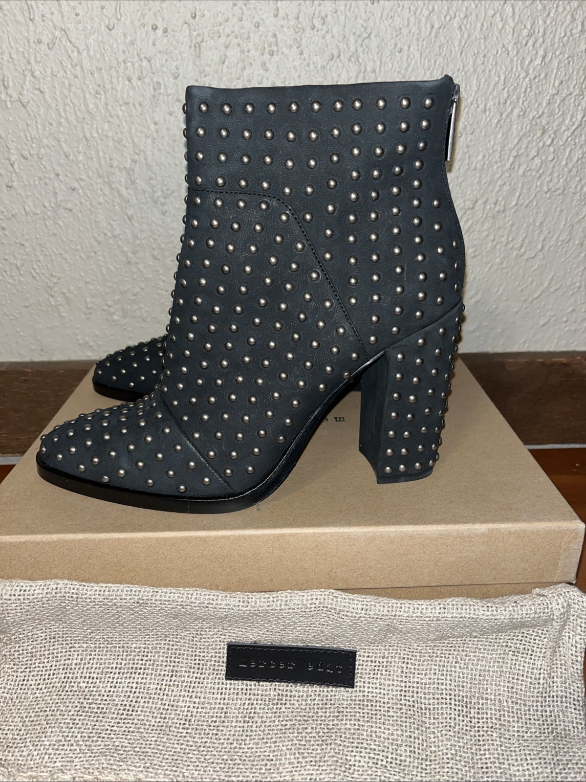 mercer edit FULL MONTY Black Harare 10M Studded women boots