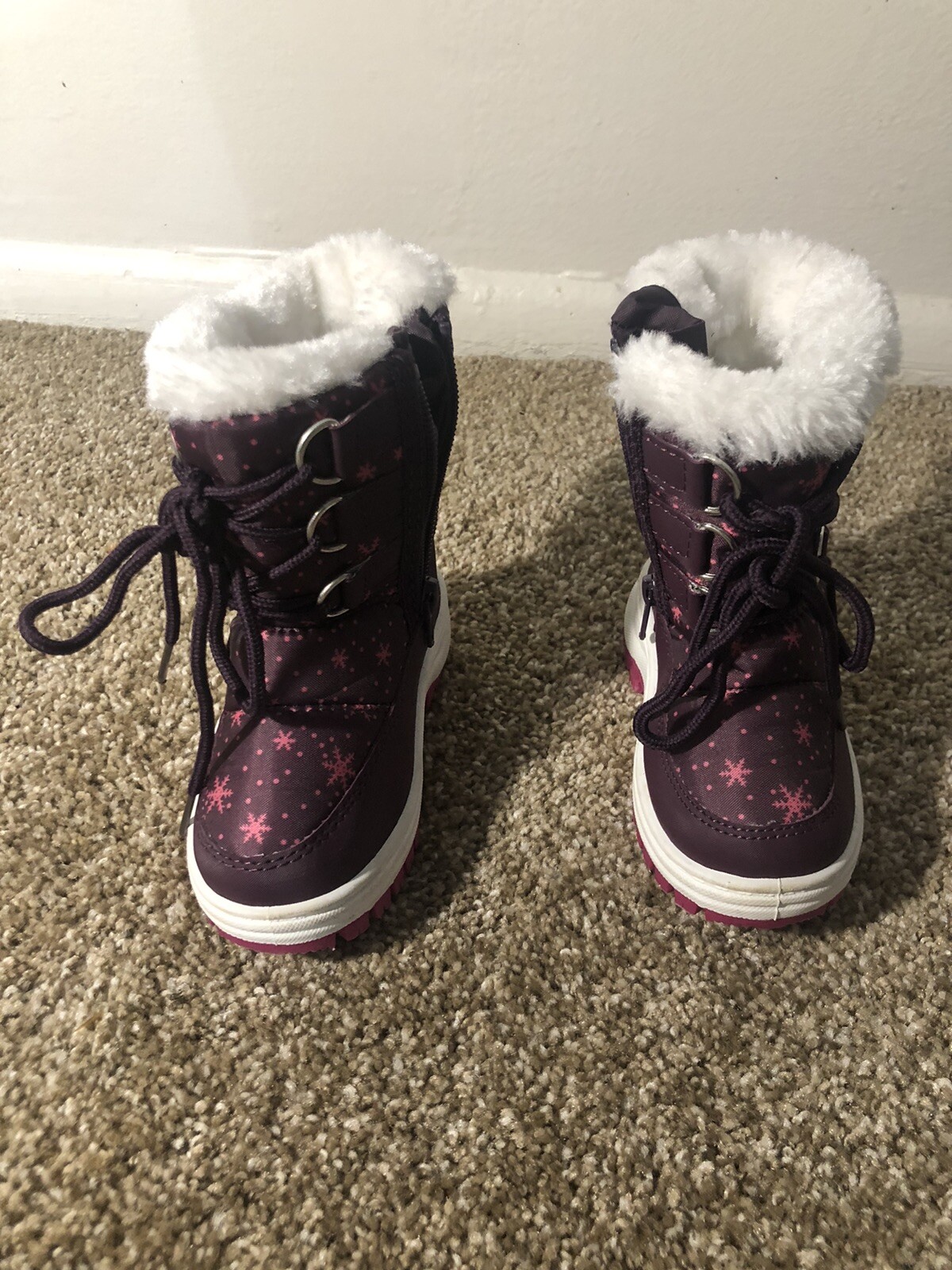 apakowa girls boots fur interior good for cold waterproof exterior