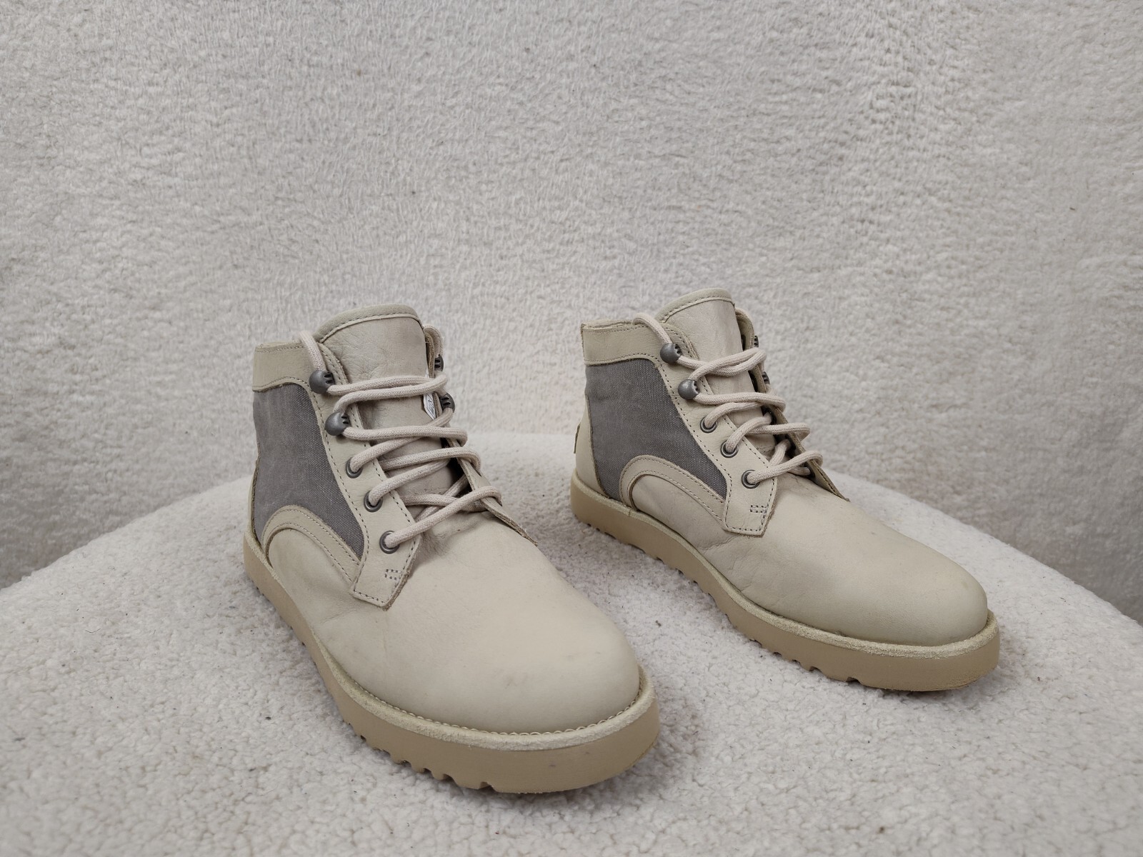 UGG  Women Boots 7.5 Ceramic Leather Lace Up Comfort Ankle Fit Shoes