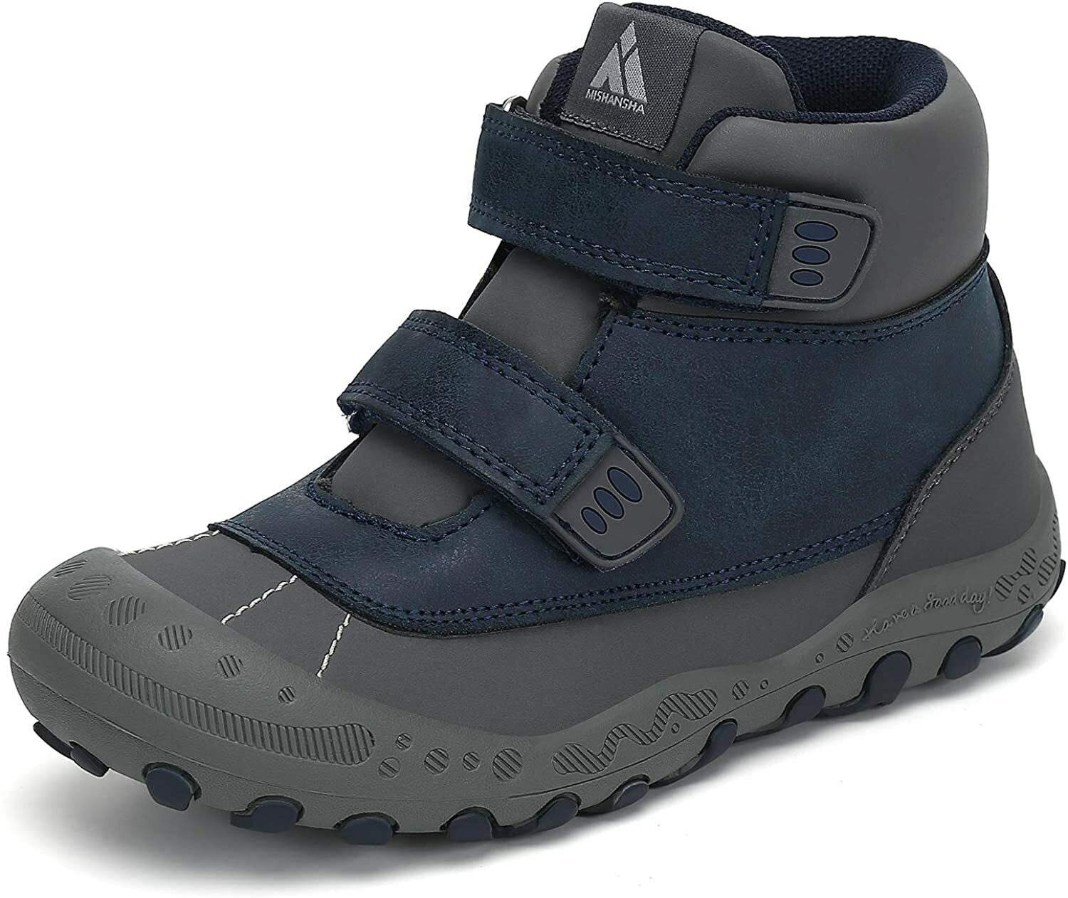 Toddler Hiking Boots Ankle Walking Shoes with Straps