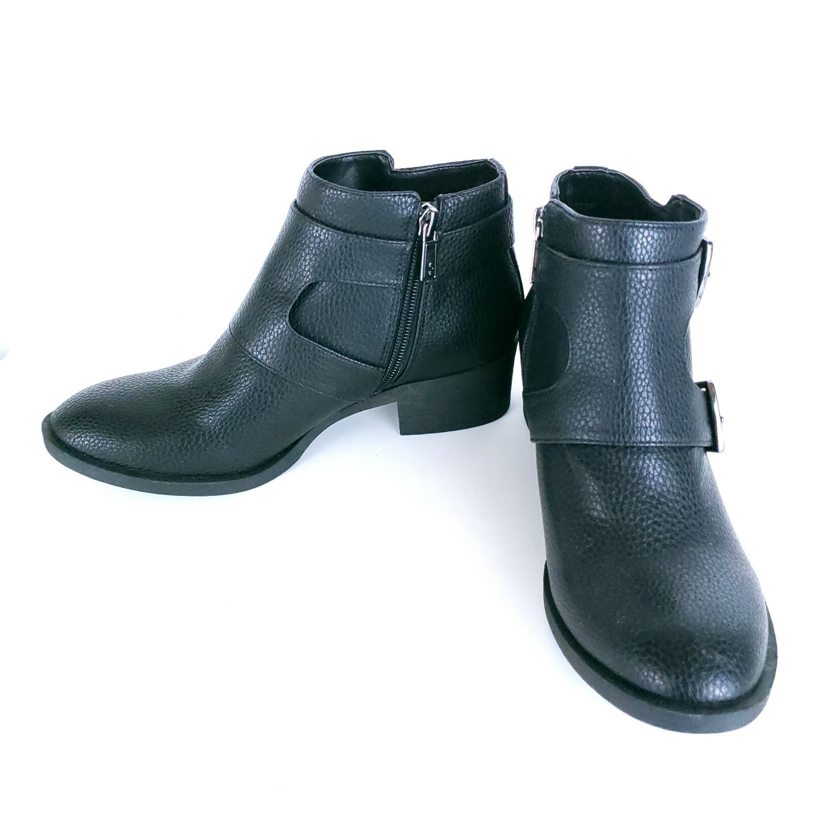 Reaction Kenneth Cole Women Boots Re-Buckle Black US 6.5 Euro 37