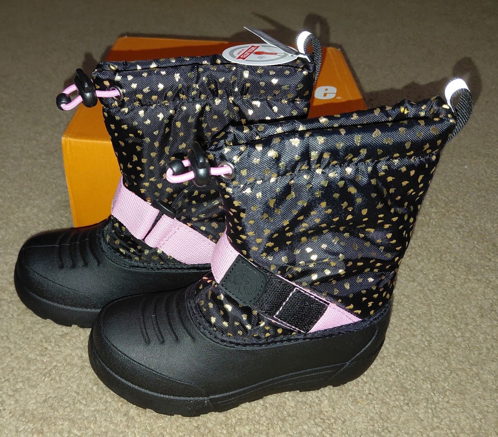 Northside Toddler Girls Winter Boots Black and Pink Size 10 NWT