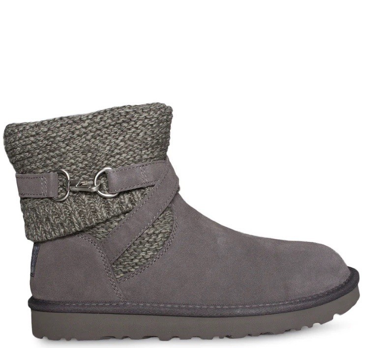 UGG PURL STRAP WOMEN CONVERTIBEL BOOTS SUEDE CHACOAL US 10 /UK 8 /EU 41