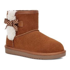Koolaburra by UGG Victoria Mini Dots bow  chestnut Girls’ Winter Boots sz 1