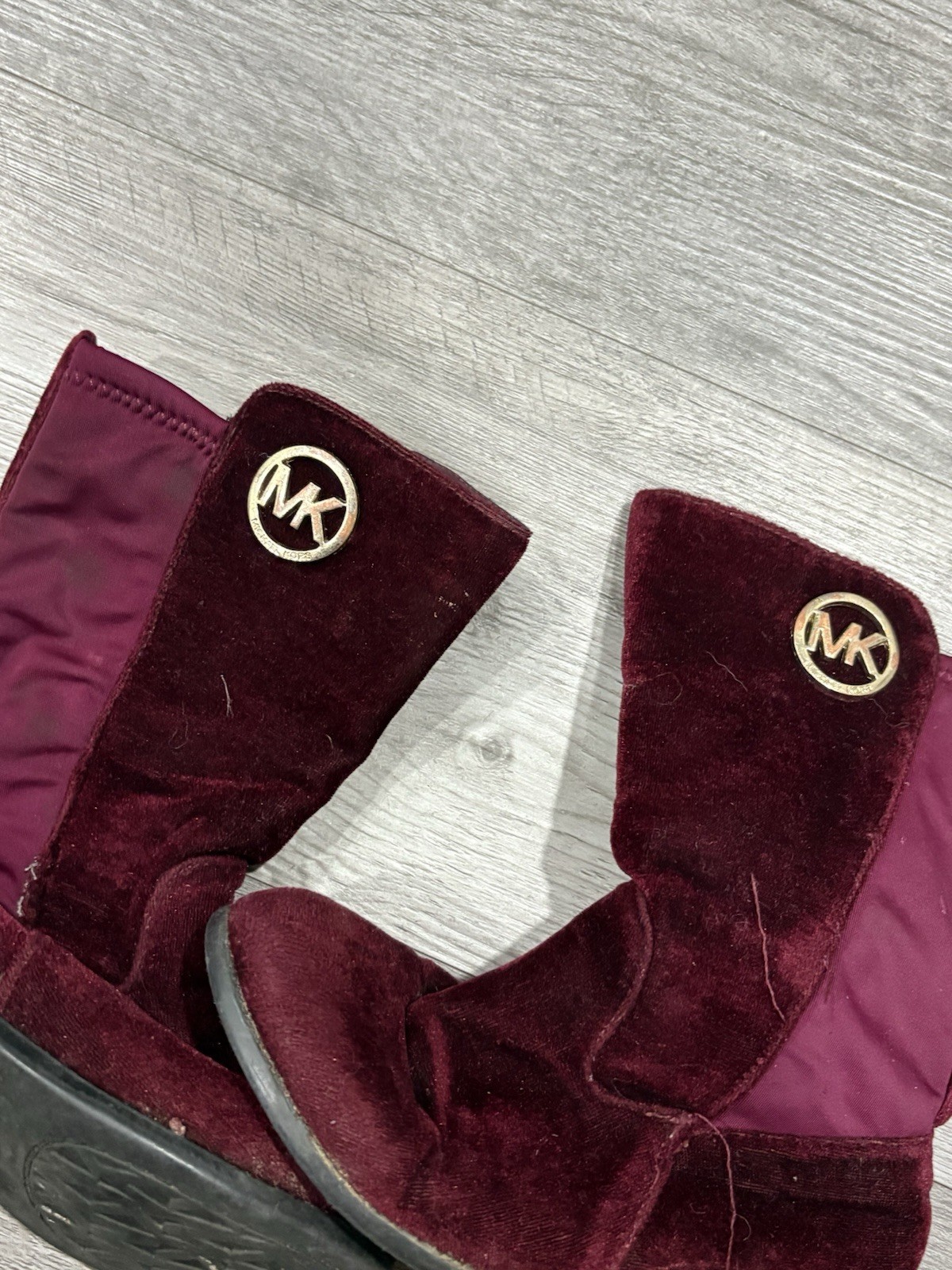 Michael Kors Girls Winter Boots, Suede/Faux Fur Brown Size 10