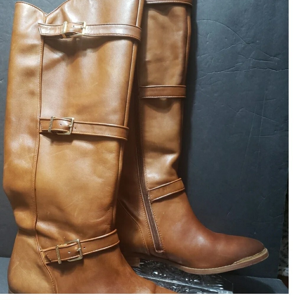 GIANNI BINI Leather Riding Women Boots Size 9M