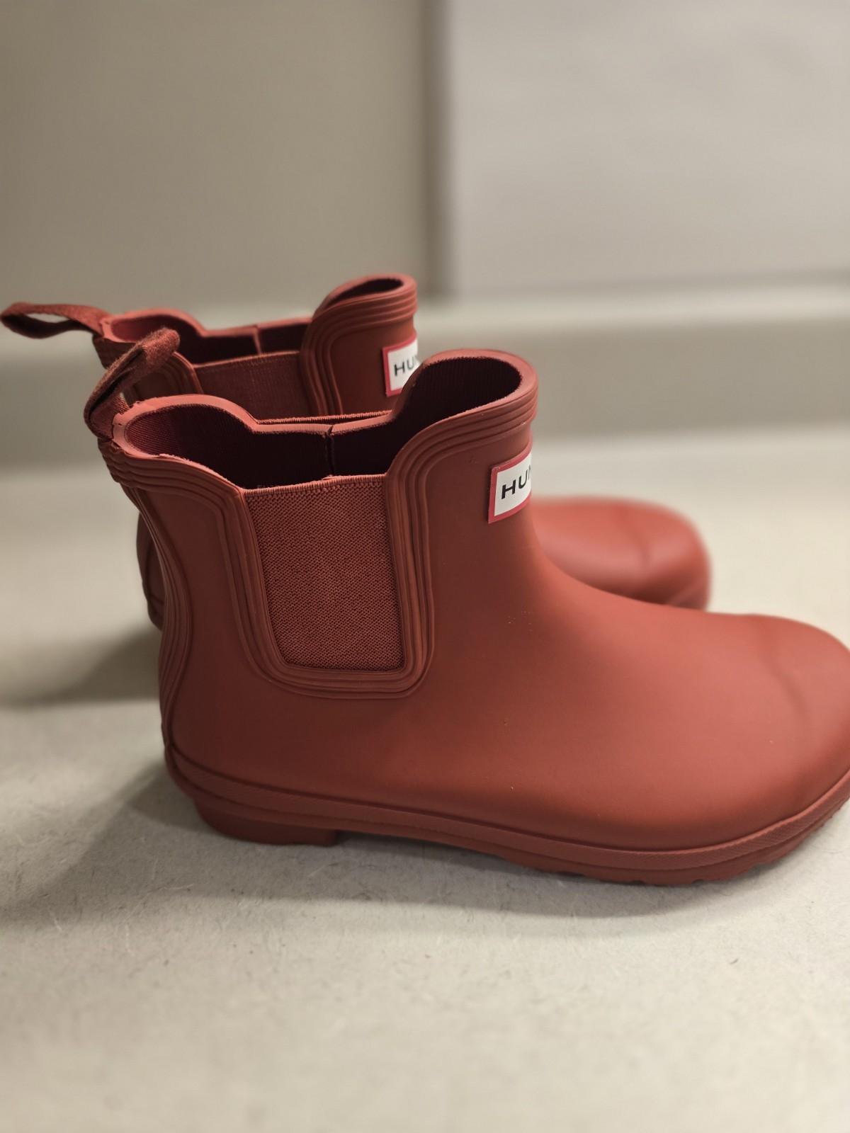 ⚡️Hunter Women Boots Short Ankle Boots Hunter – Play Red Rain Boots Sz 8