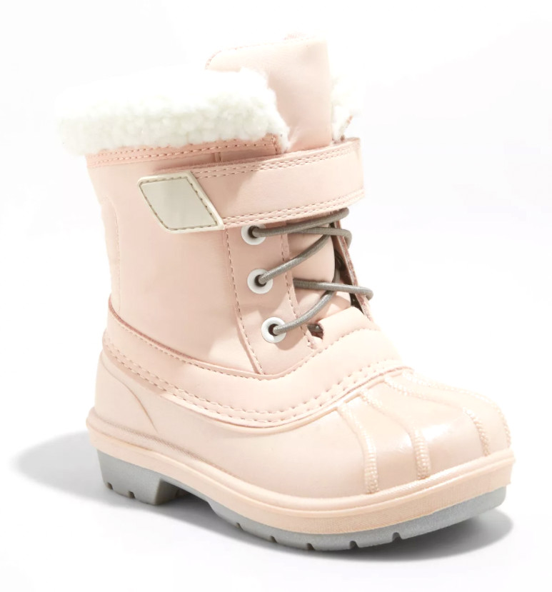 Cat & Jack Toddler Girls’ Journey Pink Faux Fur Thermolite Winter Snow Boots NEW