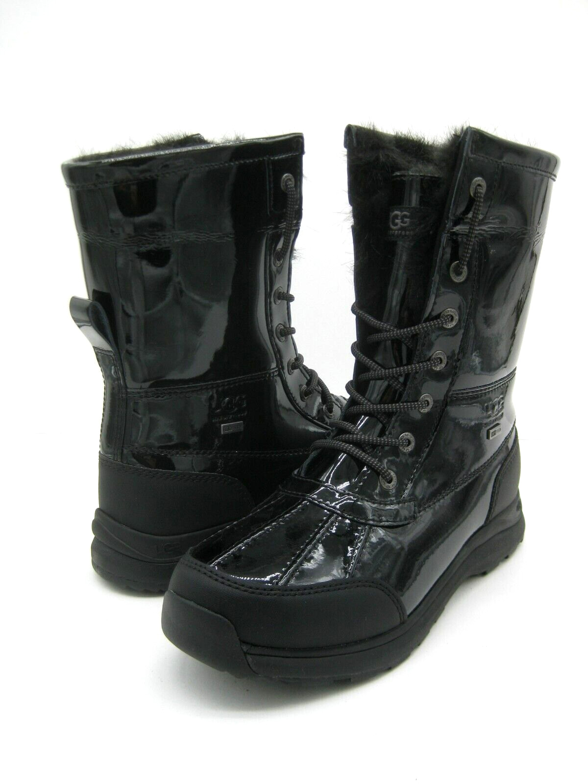 UGG ADIRONDACK III PATENT WOMEN BOOTS LEATHER BLACK US 8 /UK 6 /EU 39