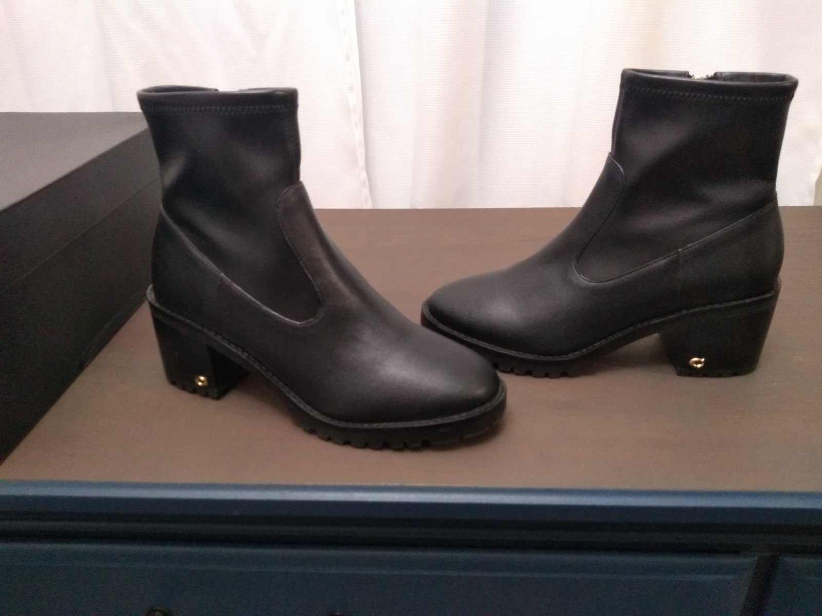 Coach Joy Leather Bootie US 7  Women Boots Black Leather