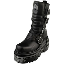 New Rock M-373-s44 Unisex Platform Boots in Black